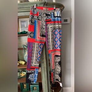 Flying Tomato Red and Black Patterned Pants